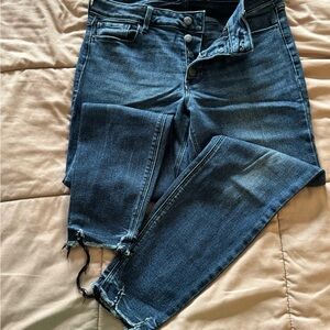 Dark Blue Cropped Jeans